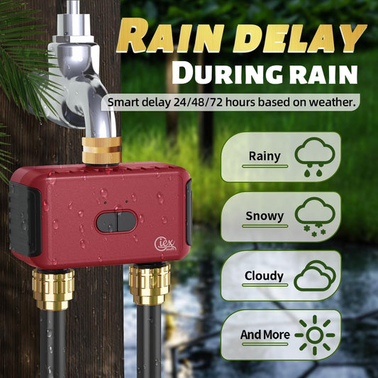 2-Zone Smart WiFi Water Timer with Full Brass Connectors