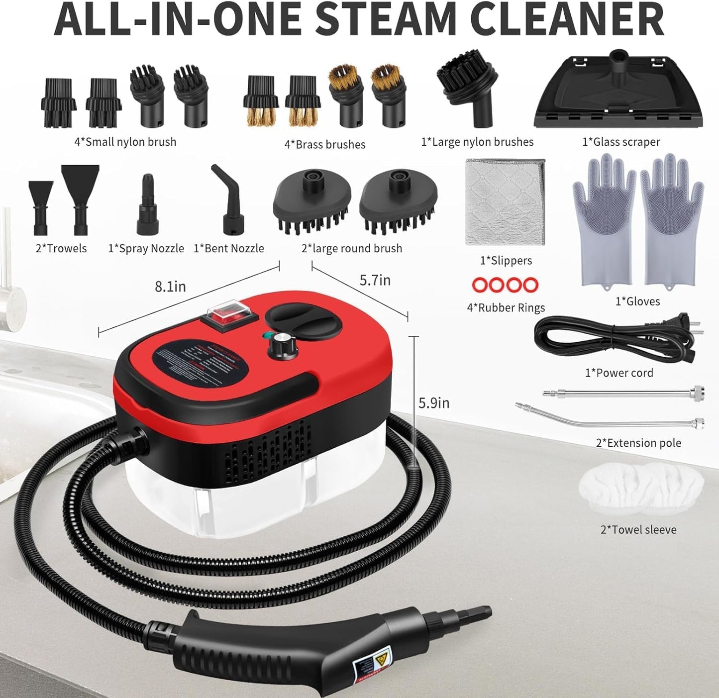 6-Speed High-Pressure Handheld Steam Cleaner