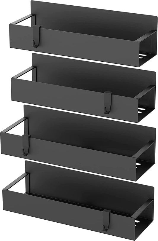 4-Pack Magnetic Spice Storage Rack Organiser