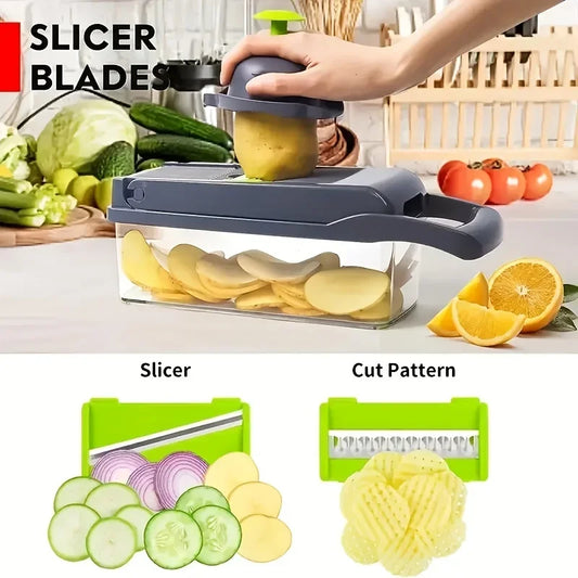 16-in-1 Multifunctional Vegetable Chopper & Slicer Set
