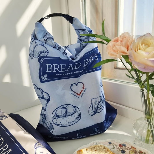 2-Pack Reusable Zipper Bread Bags for Homemade Loaf & Freezer Storage