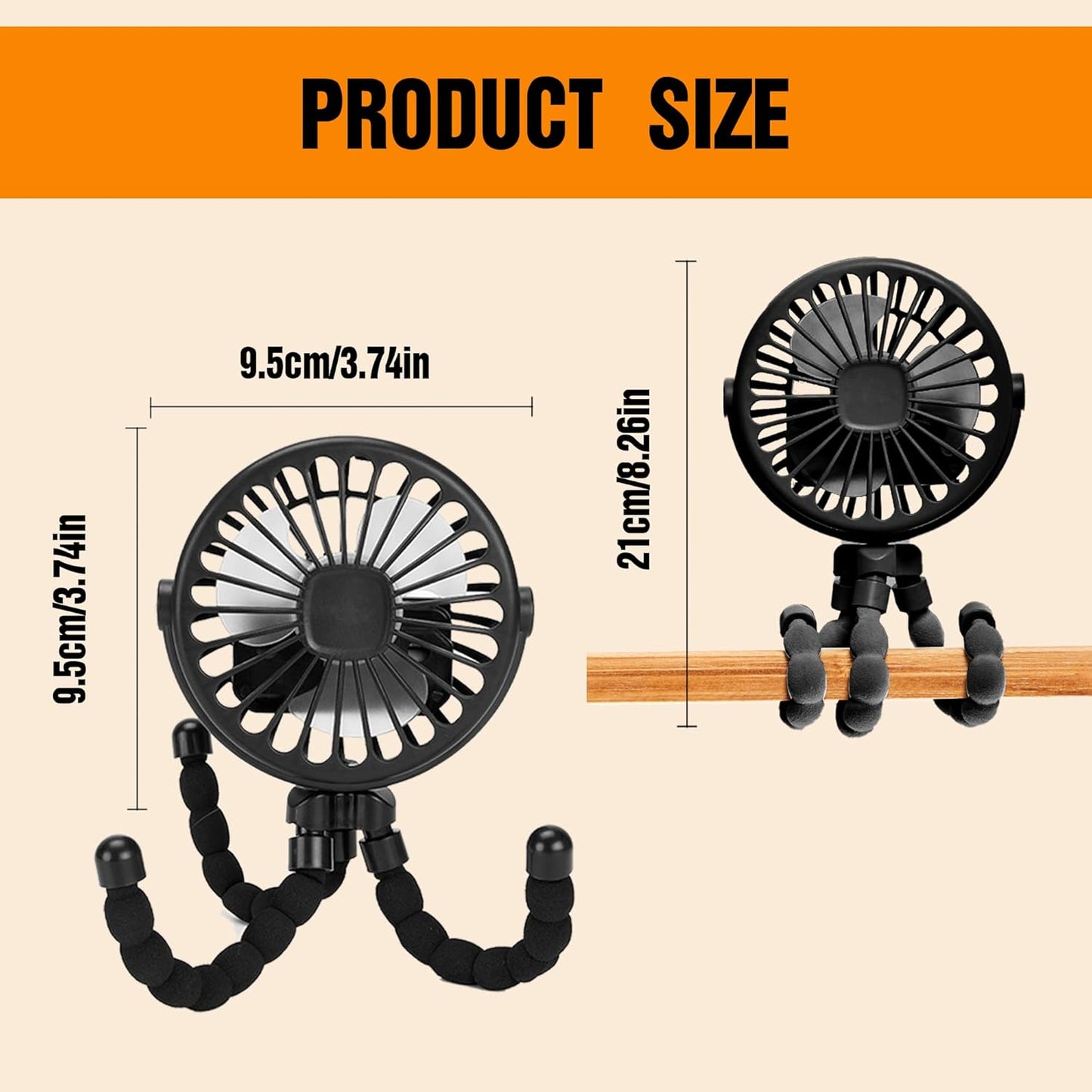 Versatile Flexible Tripod Mini Fan
