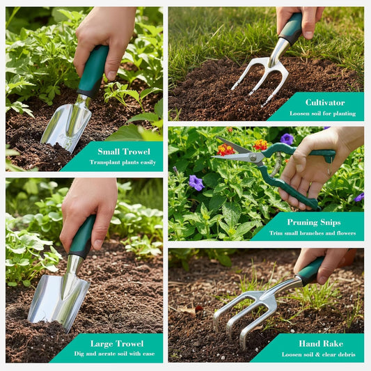 11-Piece Heavy-Duty Garden Tool Set