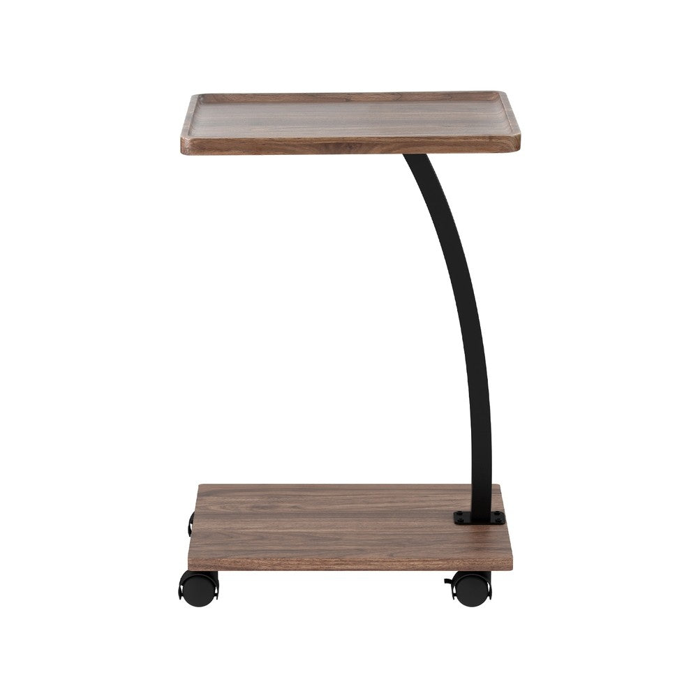 Artiss Mobile C-Shaped Coffee & Side Table