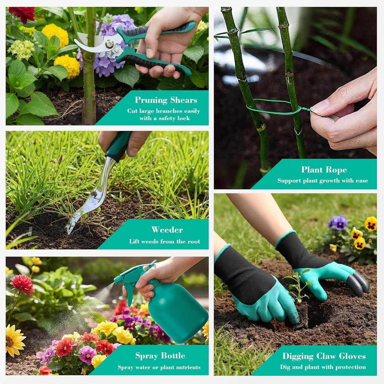 11-Piece Heavy-Duty Garden Tool Set