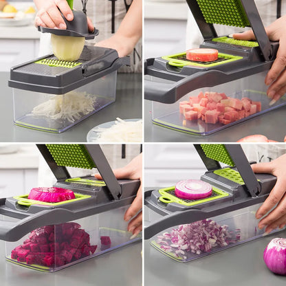 16-in-1 Multifunctional Vegetable Chopper & Slicer Set