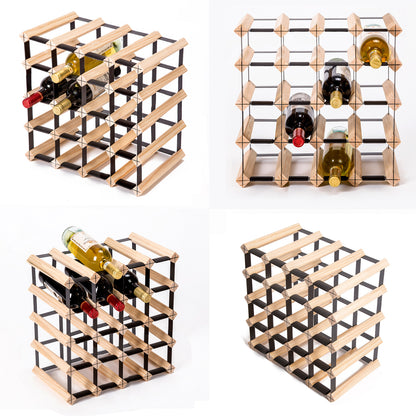 Expandable Timber & Steel Wine Rack
