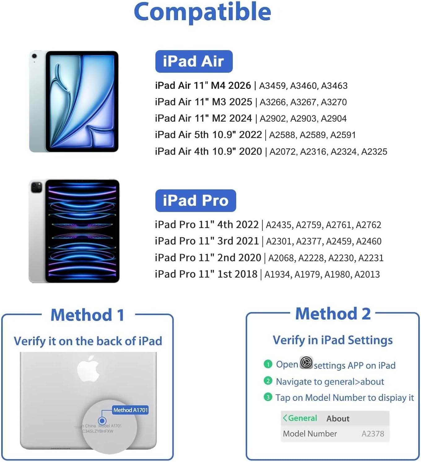 360° Rotatable Keyboard Case for iPad Air & Pro
