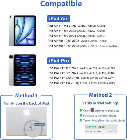 360° Rotatable Keyboard Case for iPad Air & Pro
