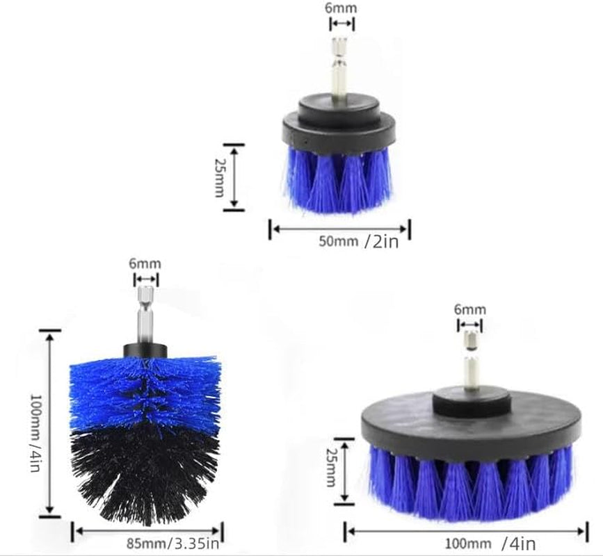 3-Piece Drill Brush Attachment Set
