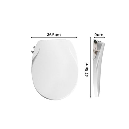Non Electric Bidet Toilet Seat O Cover Bathroom Dual Nozzle Spray Water Wash