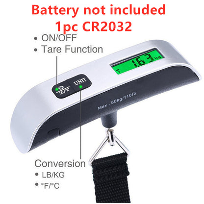 Portable Scale Digital LCD Display Luggage Hanging Weight Balance Tool