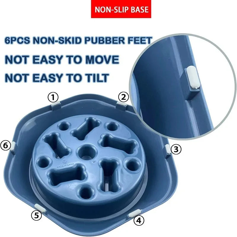 Anti-Gulping Slow Feeder Puzzle Bowl