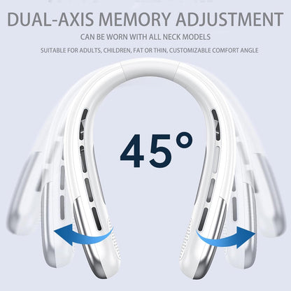 USB Rechargeable Bladeless Neck Fan (5-Speed)