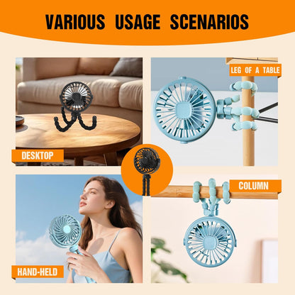 Versatile Flexible Tripod Mini Fan