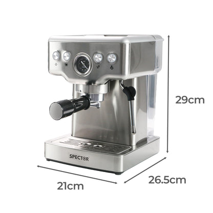 Spector 20 Bar Coffee Machine Espresso Maker with Milk Frother