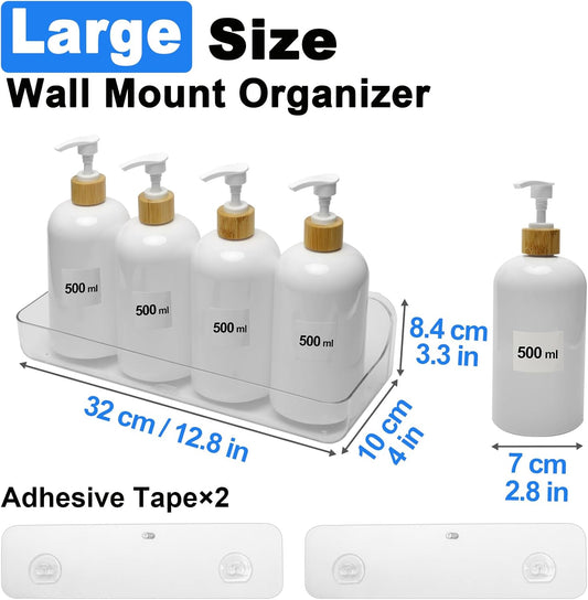 Acrylic Wall-Mounted Adhesive Shower & Bathroom Caddy