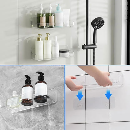 Acrylic Wall-Mounted Adhesive Shower & Bathroom Caddy