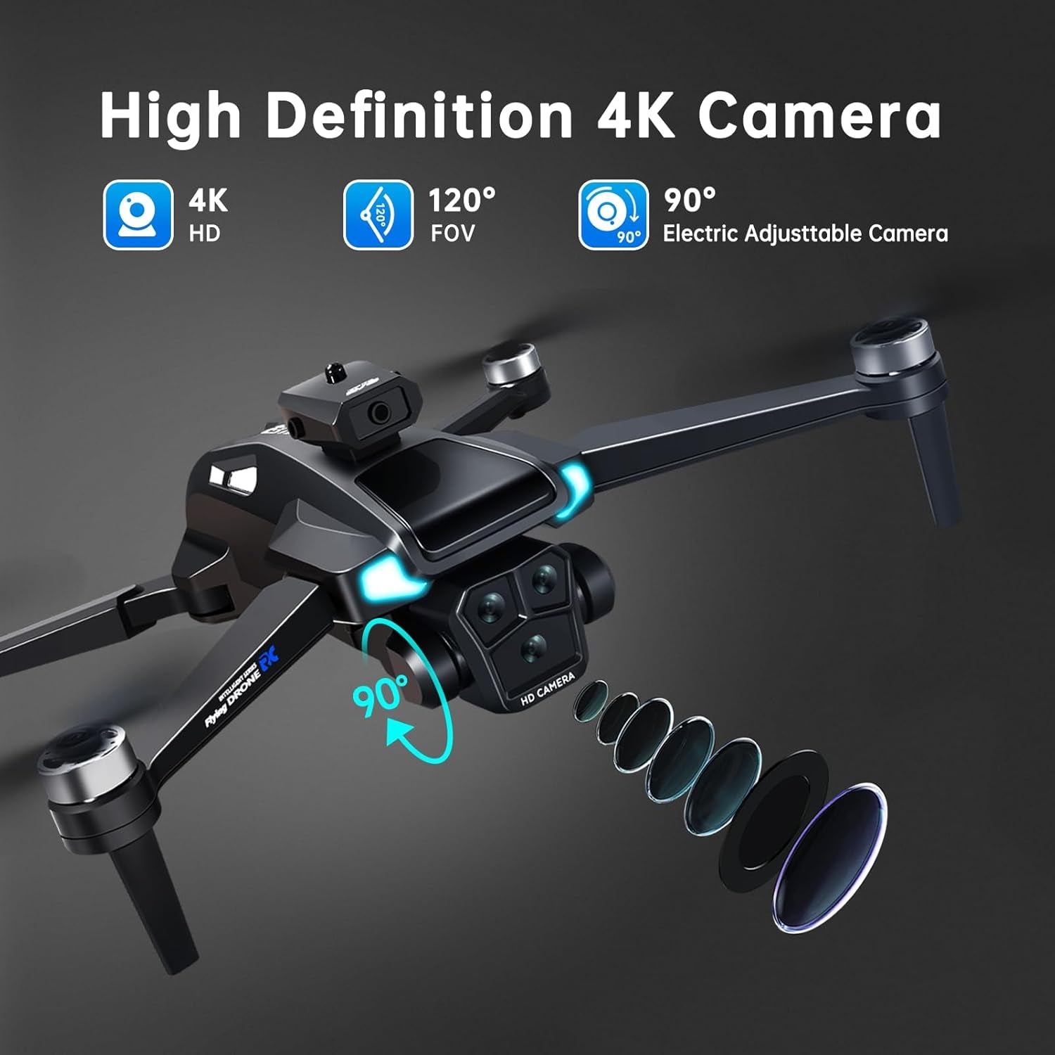 LYHFPV 4K HD Folding Mini Drone