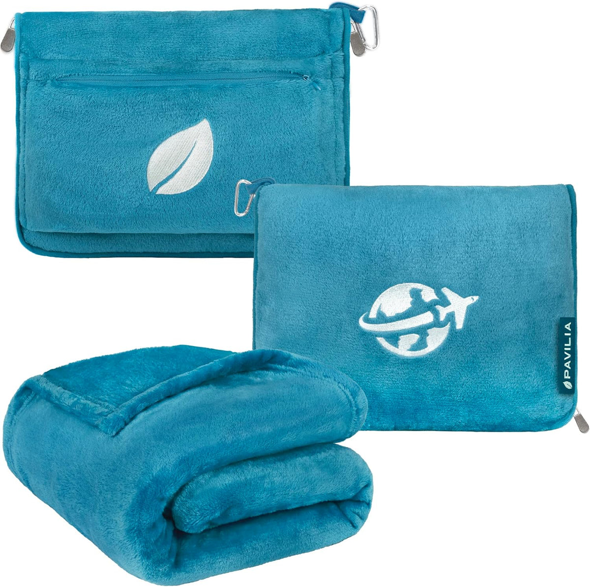 PAVILIA Wearable Travel Blanket & Pillow