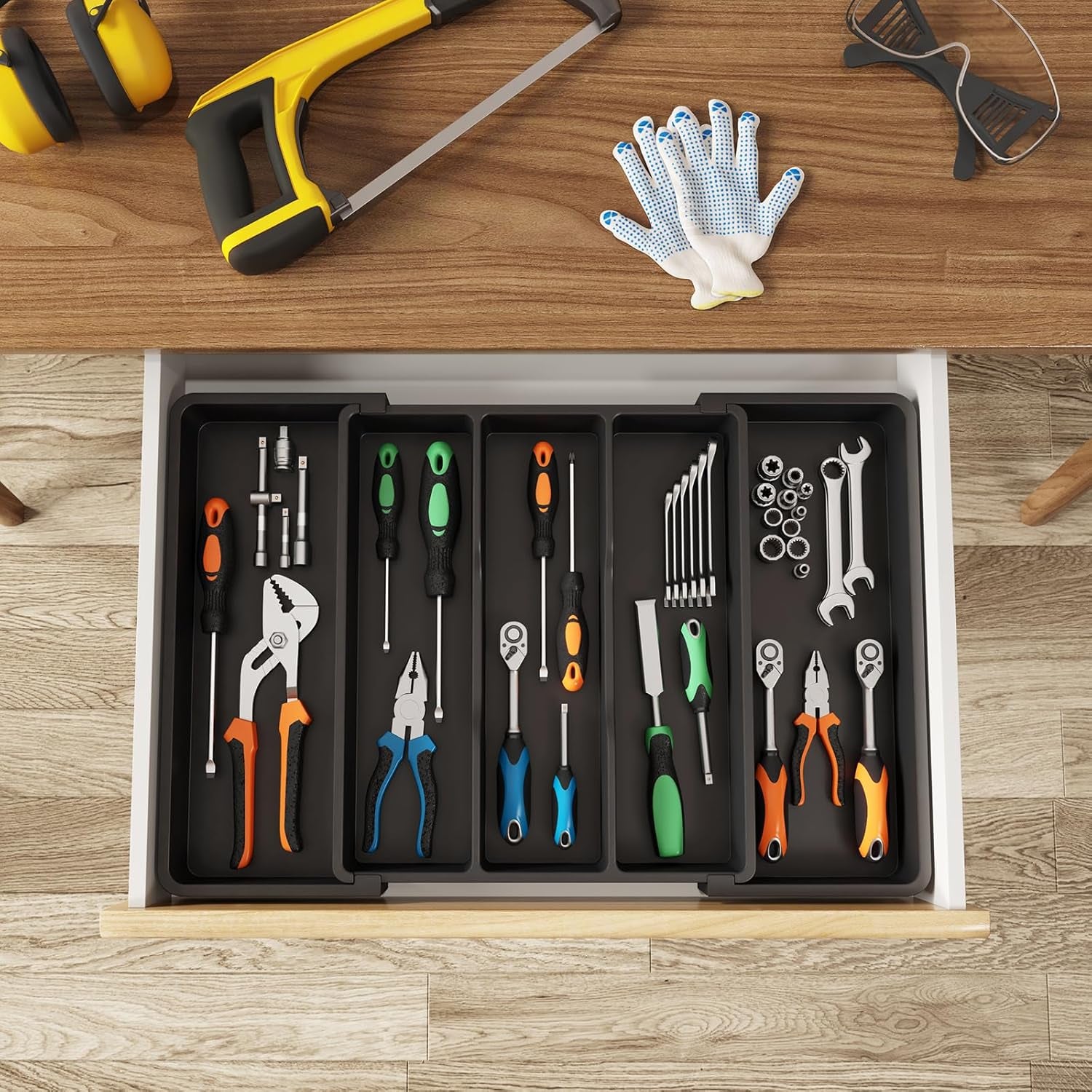 Lifewit Expandable Kitchen Cutlery & Utensil Drawer Organiser