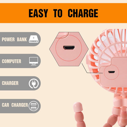 Versatile Flexible Tripod Mini Fan