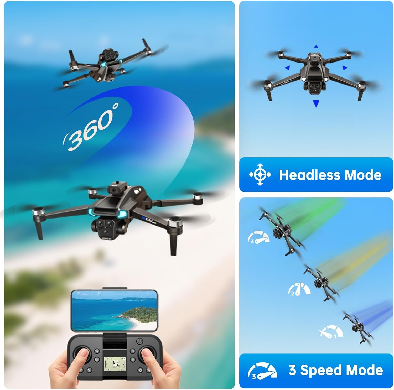 LYHFPV 4K HD Folding Mini Drone