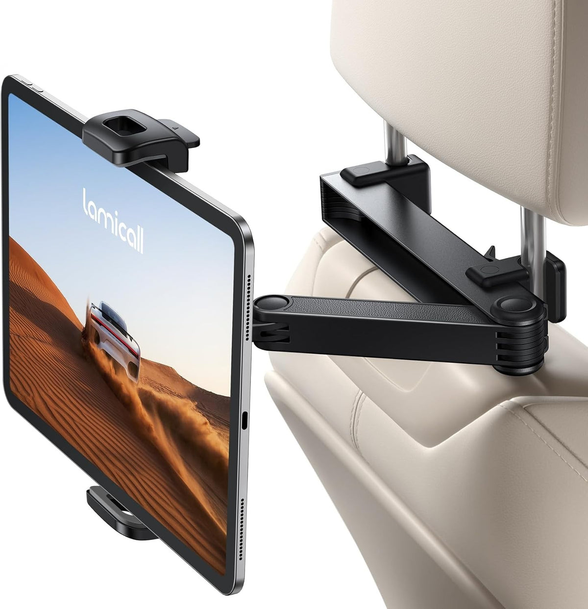 Anti-Vibration Car Headrest Tablet Mount