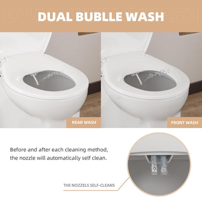AQUATIZ Ultra-Thin Non-Electric Bidet Toilet Seat