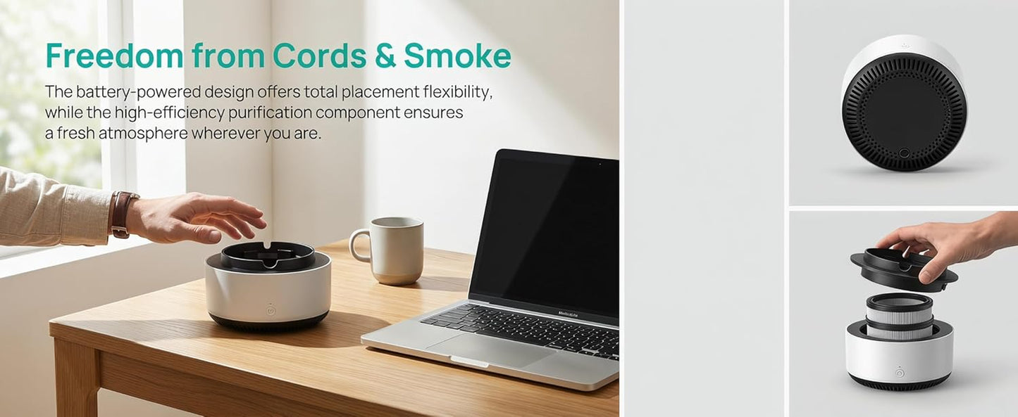 2-in-1 Smokeless Ashtray & Air Purifier