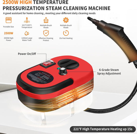 6-Speed High-Pressure Handheld Steam Cleaner