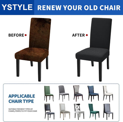 Geometric Jacquard Elastic Dining Chair Covers