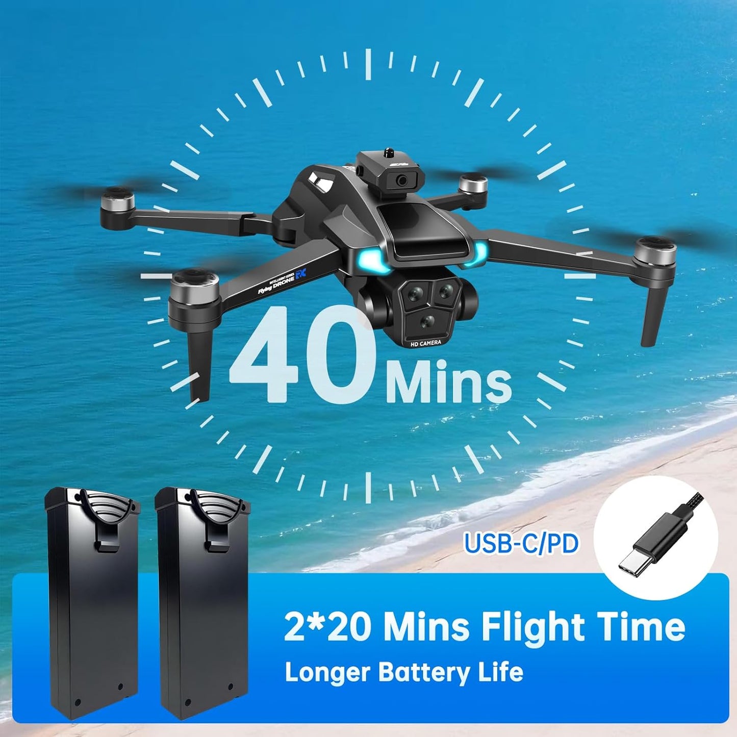 LYHFPV 4K HD Folding Mini Drone