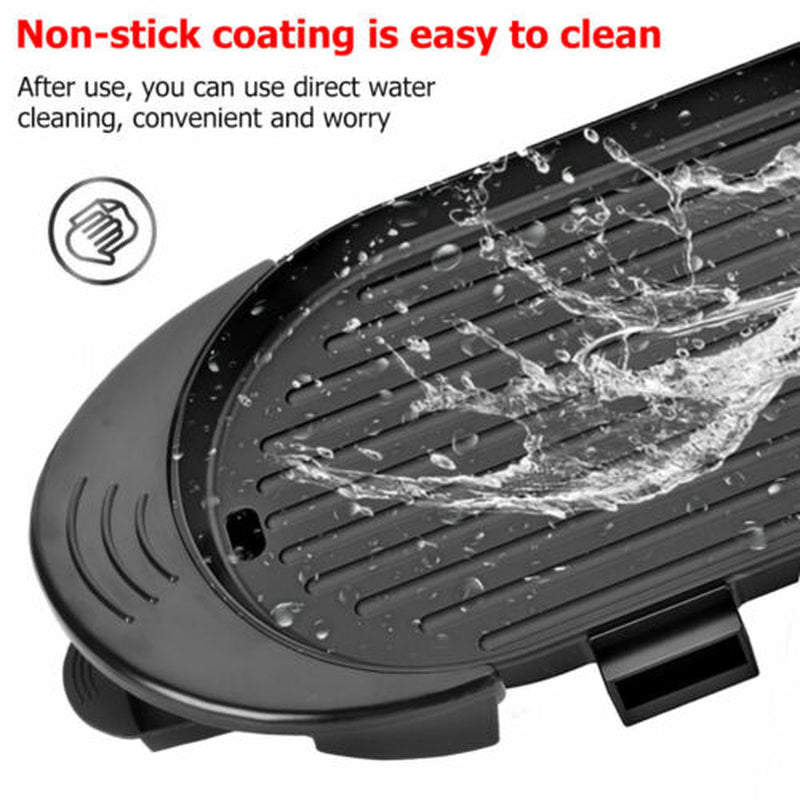 Electric 2-in-1 Smokeless Hot Pot & Teppanyaki Barbecue Grill