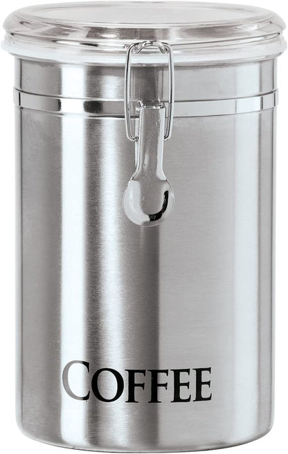 OGGI Brushed Stainless Steel Airtight Coffee Canister