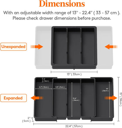 Lifewit Expandable Kitchen Cutlery & Utensil Drawer Organiser