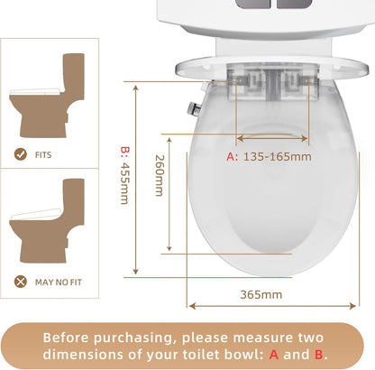 AQUATIZ Ultra-Thin Non-Electric Bidet Toilet Seat