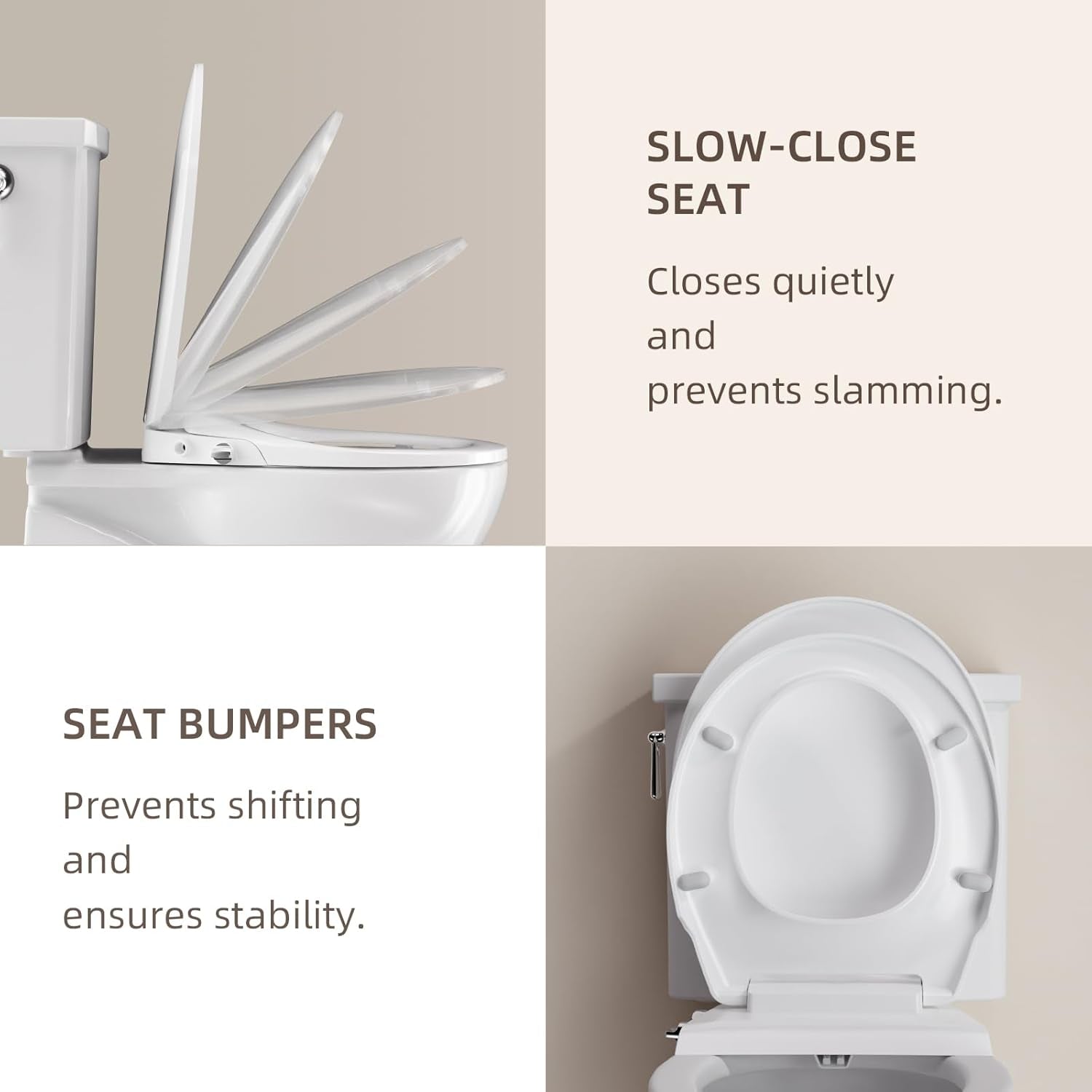 AQUATIZ Ultra-Thin Non-Electric Bidet Toilet Seat