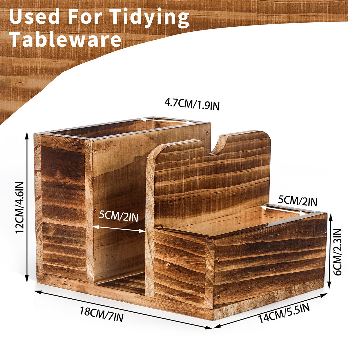 Wooden Countertop Spice & Utensil Organiser