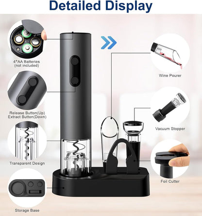 4-in-1 Electric Wine Opener Set