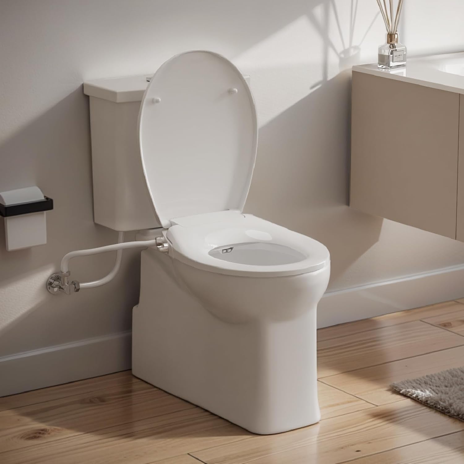 AQUATIZ Ultra-Thin Non-Electric Bidet Toilet Seat