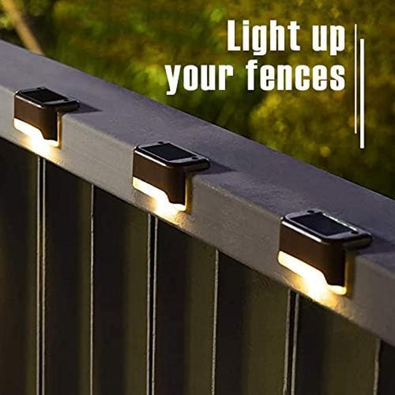 16-Pack Outdoor Solar Step & Fence Lights (Warm White)