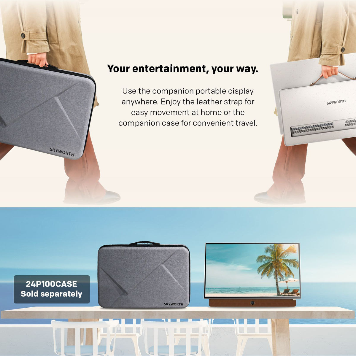 SKYWORTH 24-Inch Portable TV