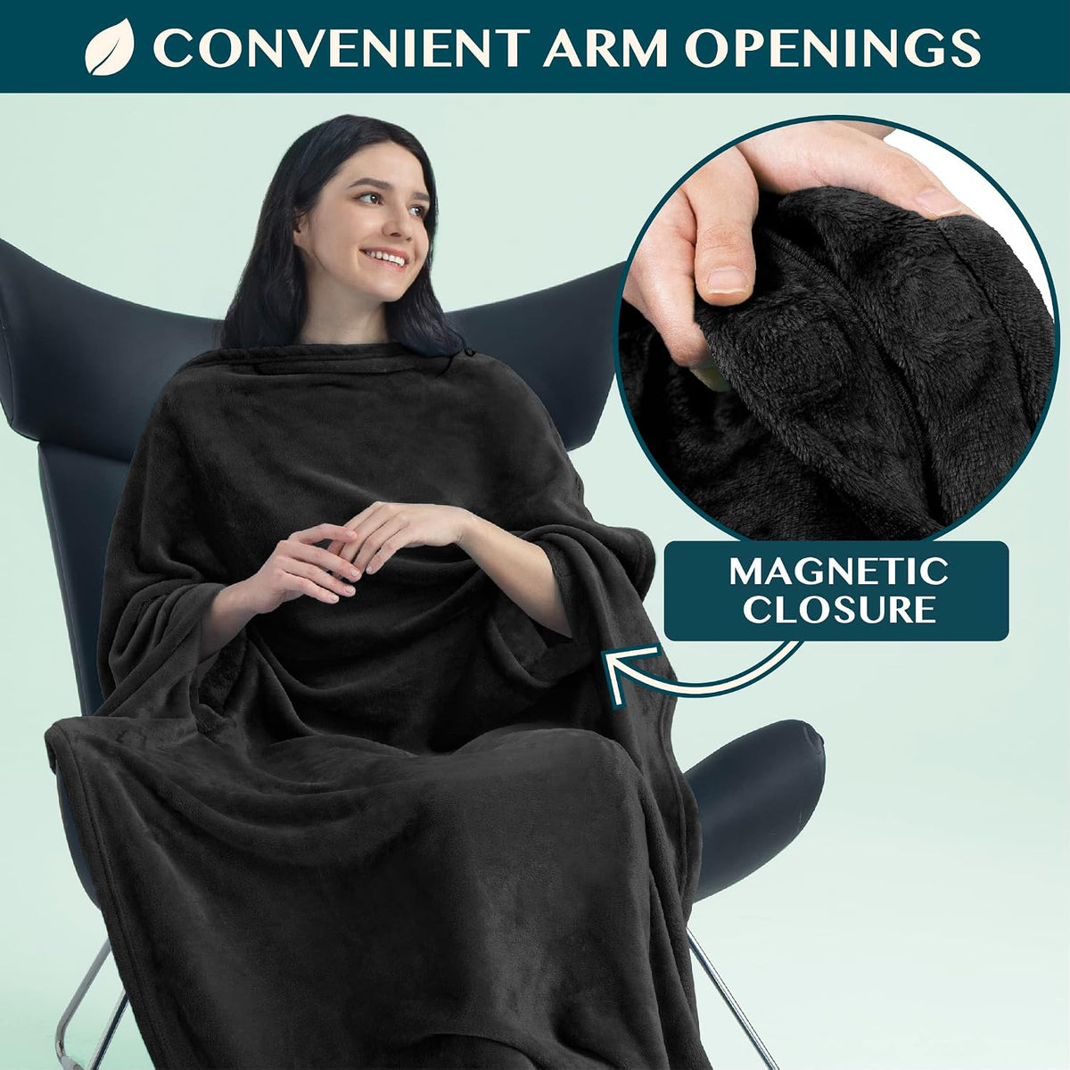 PAVILIA Wearable Travel Blanket & Pillow