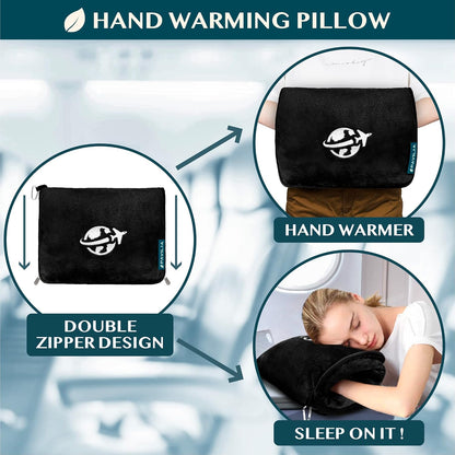 PAVILIA Wearable Travel Blanket & Pillow