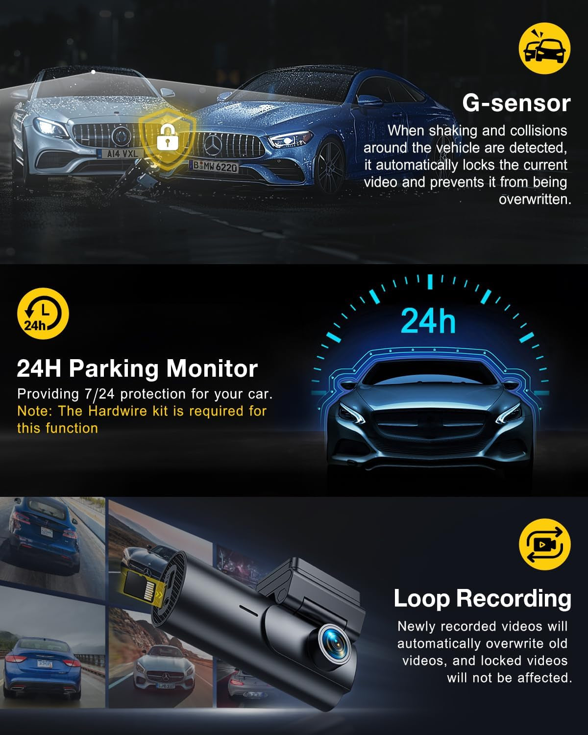 4K Dual Dash Cam with GPS & Wi-Fi