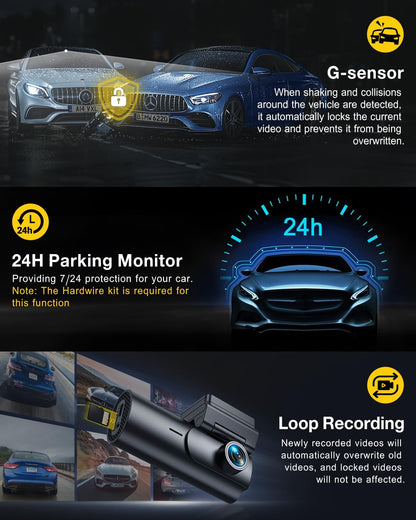 4K Dual Dash Cam with GPS & Wi-Fi