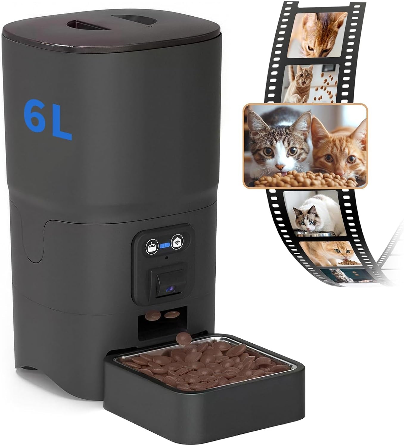 Smart Automatic Dual-Bowl Pet Feeder with 1080P HD Camera