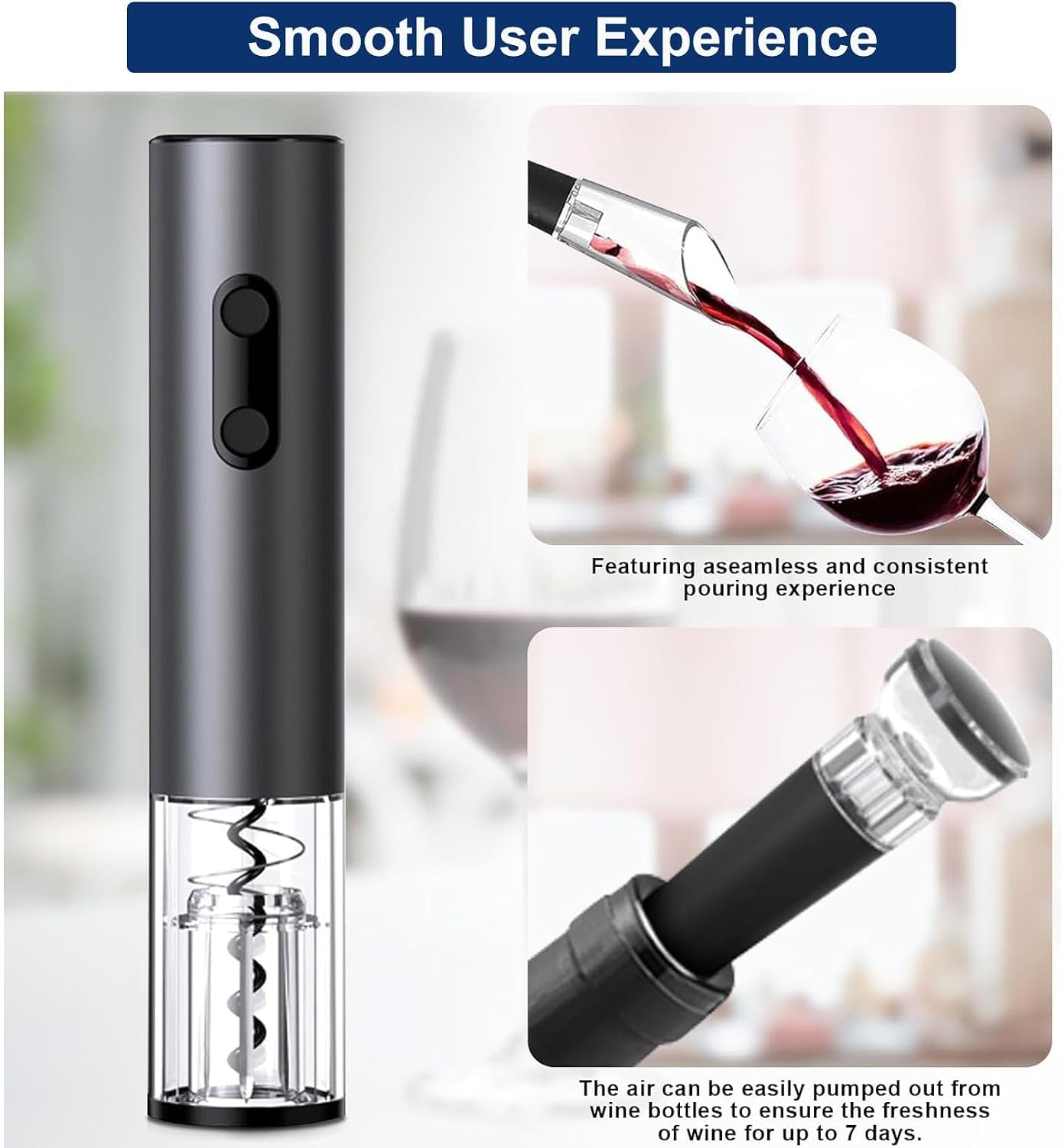 4-in-1 Electric Wine Opener Set