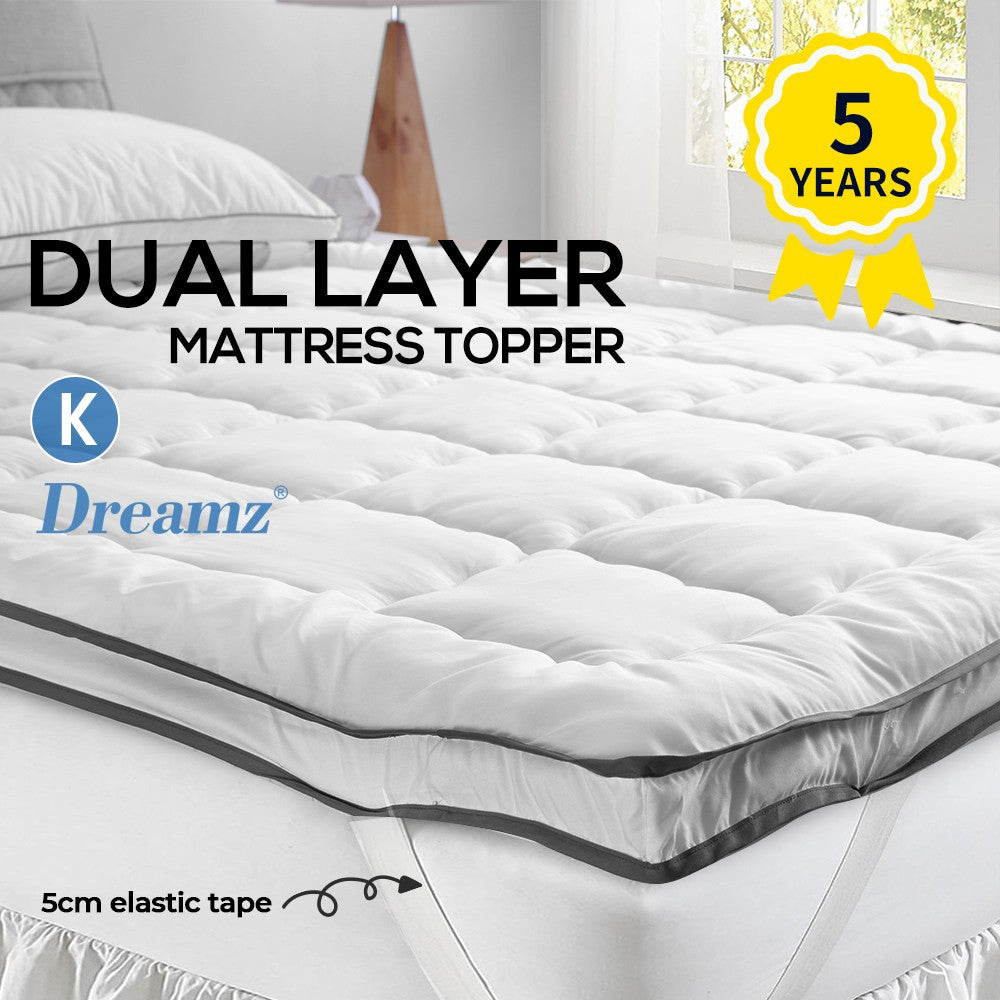 Dreamz Microfibre Pillowtop King Mattress Topper (5 cm)